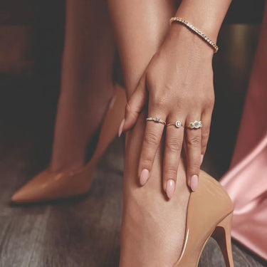 Champagne Ring m. 0,25ct. Champagne + 0,16ct. W-si - 14kt. fra Nuran