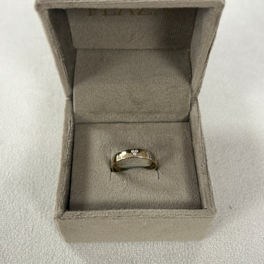 8kt. Vielsesring med 3x0,01ct. W-si