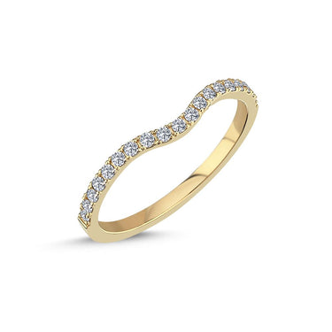 14 kt. Vielsesring m/0,19 ct. W-vs