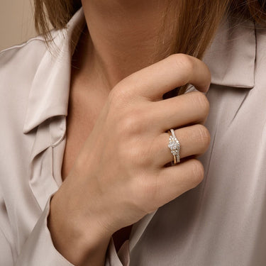 14 kt. Vielsesring m/0,19 ct. W-vs