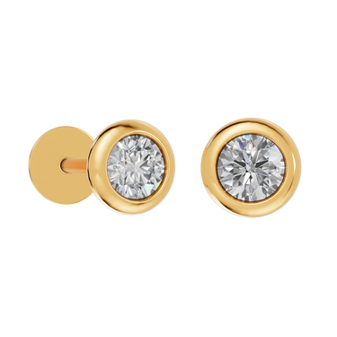 Round 0,15 ct. ørestikker  - 14 kt. Guld
