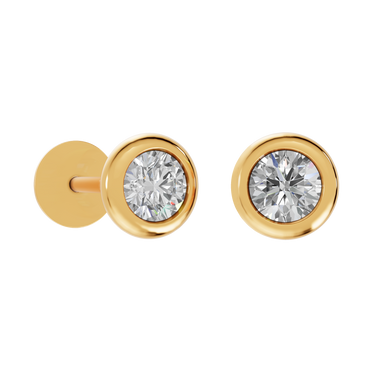 Round 0,50 ct. ørestikker  - 14 kt. Guld