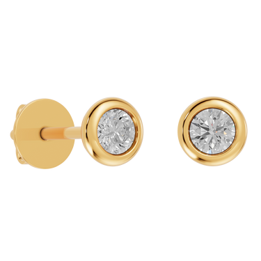 Round 1,00 ct. ørestikker  - 14 kt. Guld