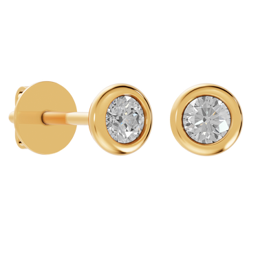 Round 0,20 ct. ørestikker  - 14 kt. Guld