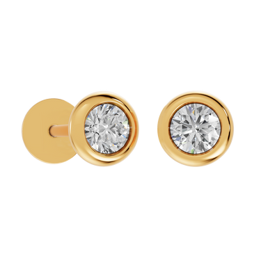Round 0,80 ct. ørestikker  - 14 kt. Guld