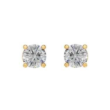 Square 0,10 ct. ørestikker  - 14 kt. Guld