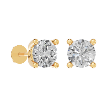 Square 0,80 ct. ørestikker  - 14 kt. Guld