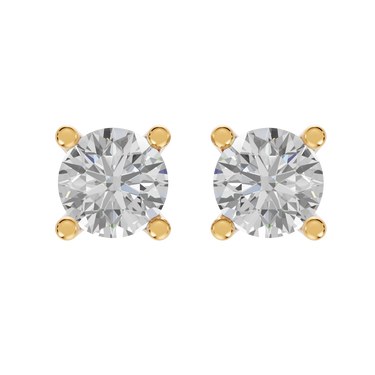 Square 1,00 ct. ørestikker  - 14 kt. Guld