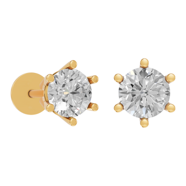 Star 0,80 ct. ørestikker  - 14 kt. Guld