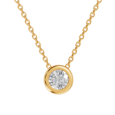Round 0,30 ct. vedhæng  - 14 kt. Guld