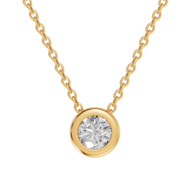 Round 0,25 ct. vedhæng  - 14 kt. Guld