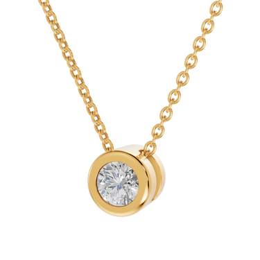 Round 0,25 ct. vedhæng  - 14 kt. Guld