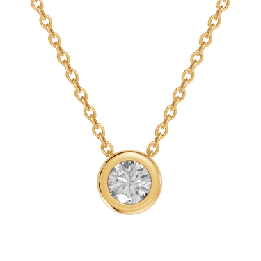 Round 0,20 ct. vedhæng  - 14 kt. Guld