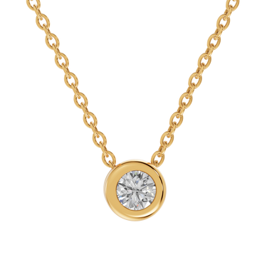 Round 0,15 ct. vedhæng  - 14 kt. Guld
