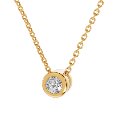 Round 0,15 ct. vedhæng  - 14 kt. Guld