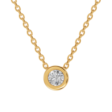 Round 0,10 ct. vedhæng  - 14 kt. Guld