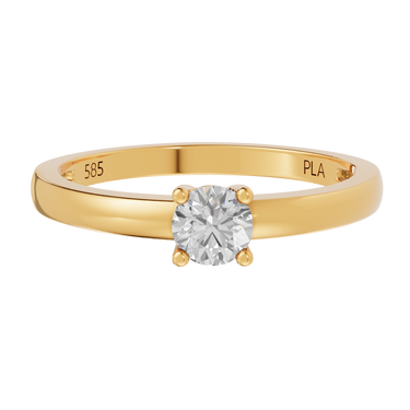 Queen square 0,30 ct ring - 14 kt. Guld