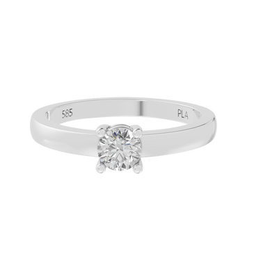 Queen square 0,40 ct ring - 14 kt. Hvidguld