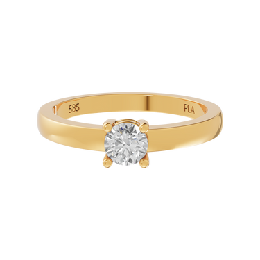 Queen square 0,40 ct ring - 14 kt. Guld