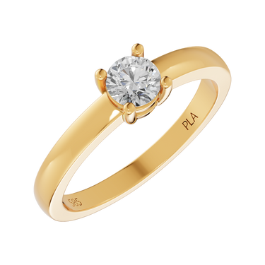 Queen square 0,40 ct ring - 14 kt. Guld