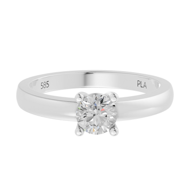 Queen square 0,50 ct ring - 14 kt. Hvidguld