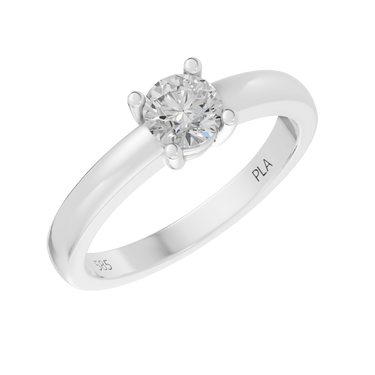Queen square 0,50 ct ring - 14 kt. Hvidguld