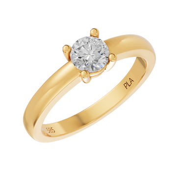 Queen square 0,50 ct ring - 14 kt. Guld
