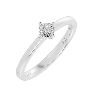 Princess square 0,25 ct ring - 14 kt. Hvidguld