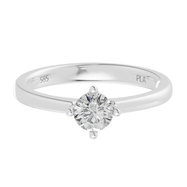 Princess square 0,50 ct ring - 14 kt. Hvidguld