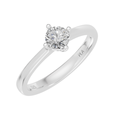 Princess square 0,50 ct ring - 14 kt. Hvidguld