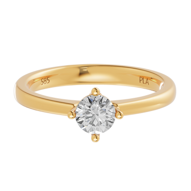 Princess square 0,50 ct ring - 14 kt. Guld