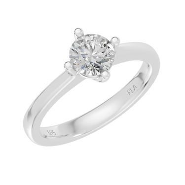 Princess square 1,00 ct ring - 14 kt. Hvidguld