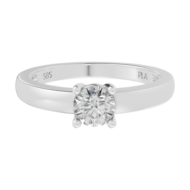 Queen square 0,60 ct ring - 14 kt. Hvidguld