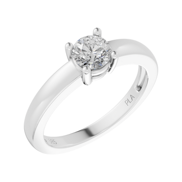 Queen square 0,60 ct ring - 14 kt. Hvidguld