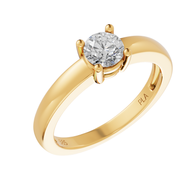 Queen square 0,60 ct ring - 14 kt. Guld
