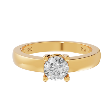 Queen square 0,80 ct ring - 14 kt. Guld