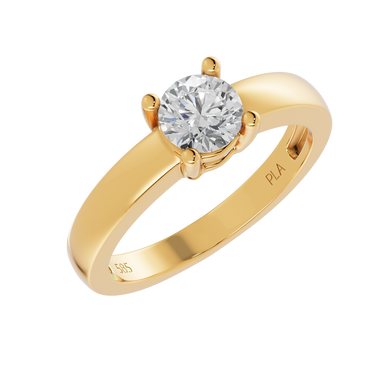 Queen square 0,80 ct ring - 14 kt. Guld