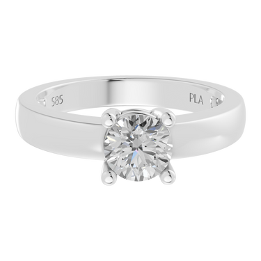 Queen square 1,00 ct ring - 14 kt. Hvidguld