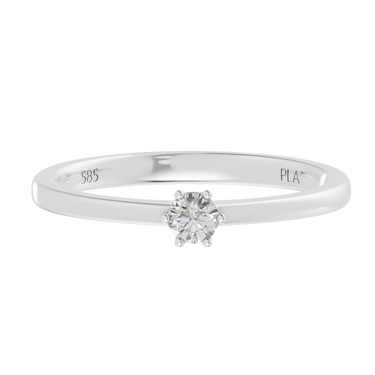Princess star 0,10 ct ring - 14 kt. Hvidguld