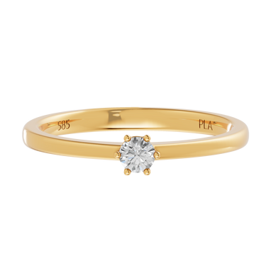 Princess star 0,10 ct ring - 14 kt. Guld