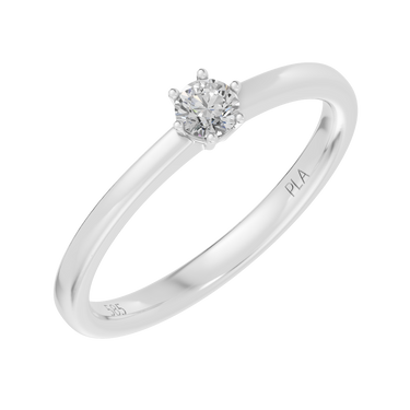 Princess star 0,15 ct ring - 14 kt. Hvidguld