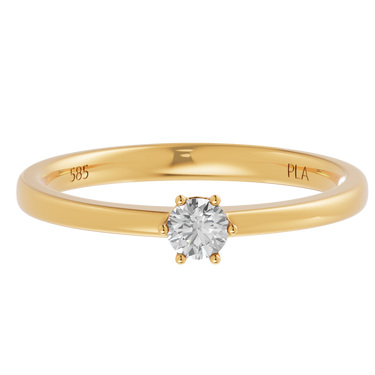 Princess star 0,15 ct ring - 14 kt. Guld