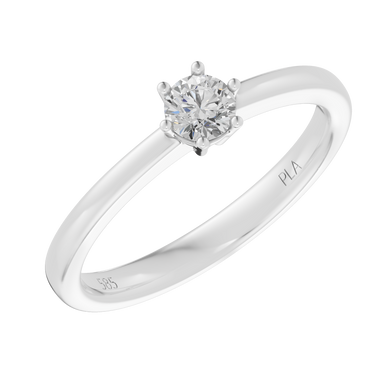 Princess star 0,25 ct ring - 14 kt. Hvidguld