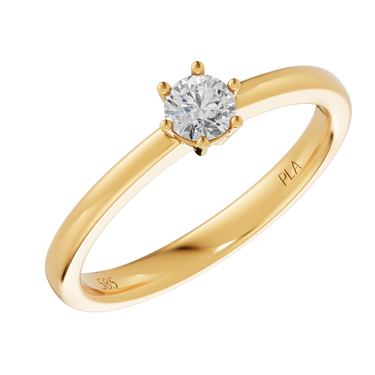Princess star 0,25 ct ring - 14 kt. Guld