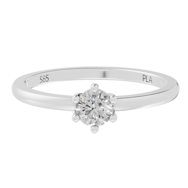 Queen star 0,30 ct ring - 14 kt. Hvidguld