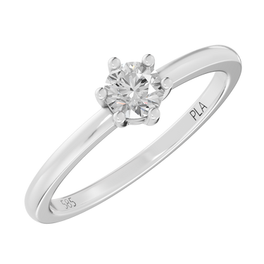 Queen star 0,30 ct ring - 14 kt. Hvidguld
