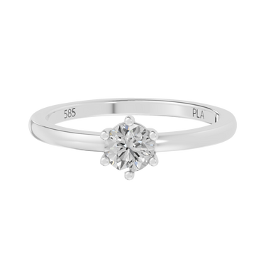 Queen star 0,40 ct ring - 14 kt. Hvidguld