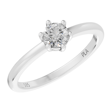 Queen star 0,40 ct ring - 14 kt. Hvidguld