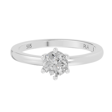 Queen star 0,60 ct ring - 14 kt. Hvidguld