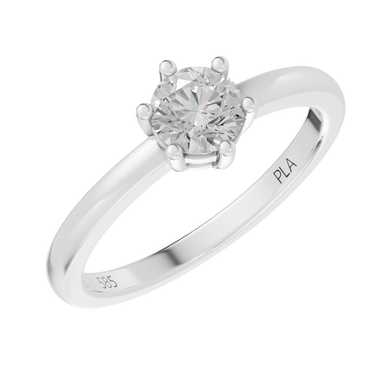 Queen star 0,60 ct ring - 14 kt. Hvidguld